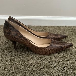 Nine West leopard heels